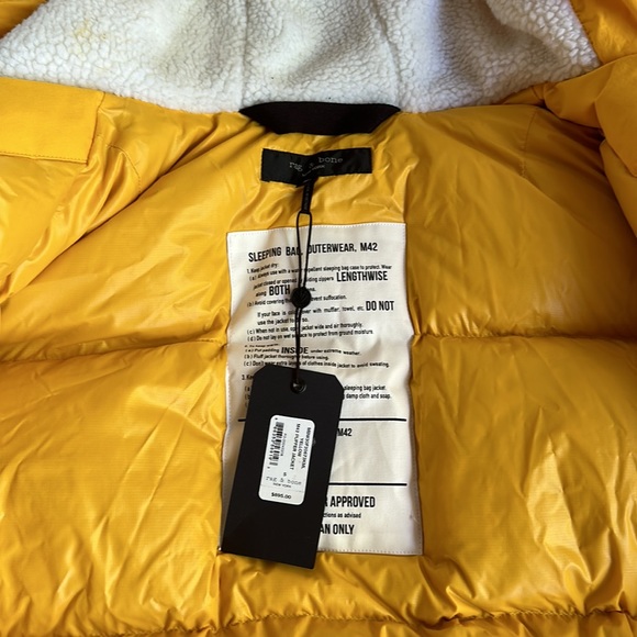 Rag and Bone NWT Yellow Sleeping Bag Puffer Coat size Small - Picture 9 of 11